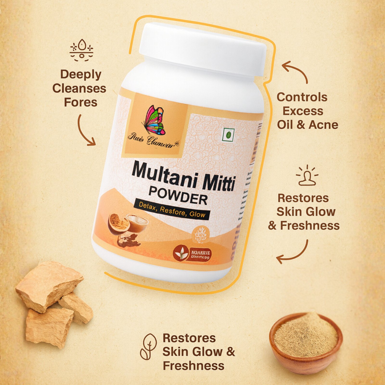 Multani Mitti Powder for Clear Glowing Skin - Image 4
