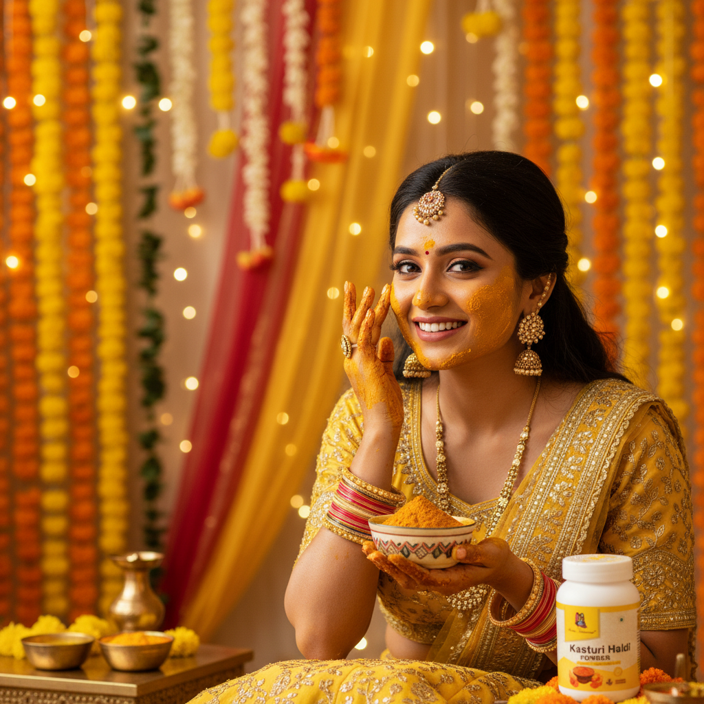 Kasturi Haldi Powder Brightening Face Pack - Image 4