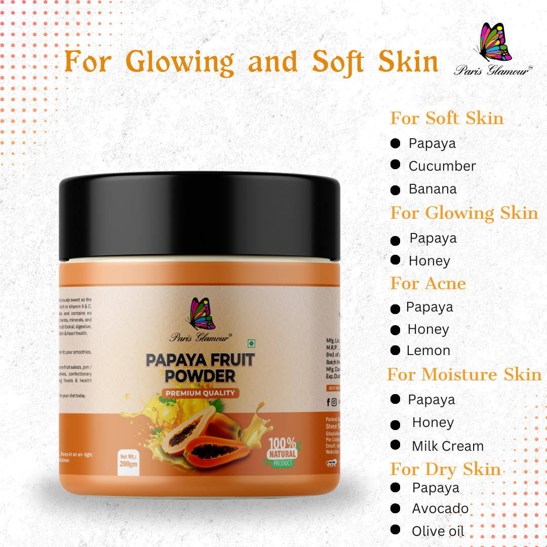 Papaya Fruit Powder for Skin, Hair & Health(200gm) - Image 4