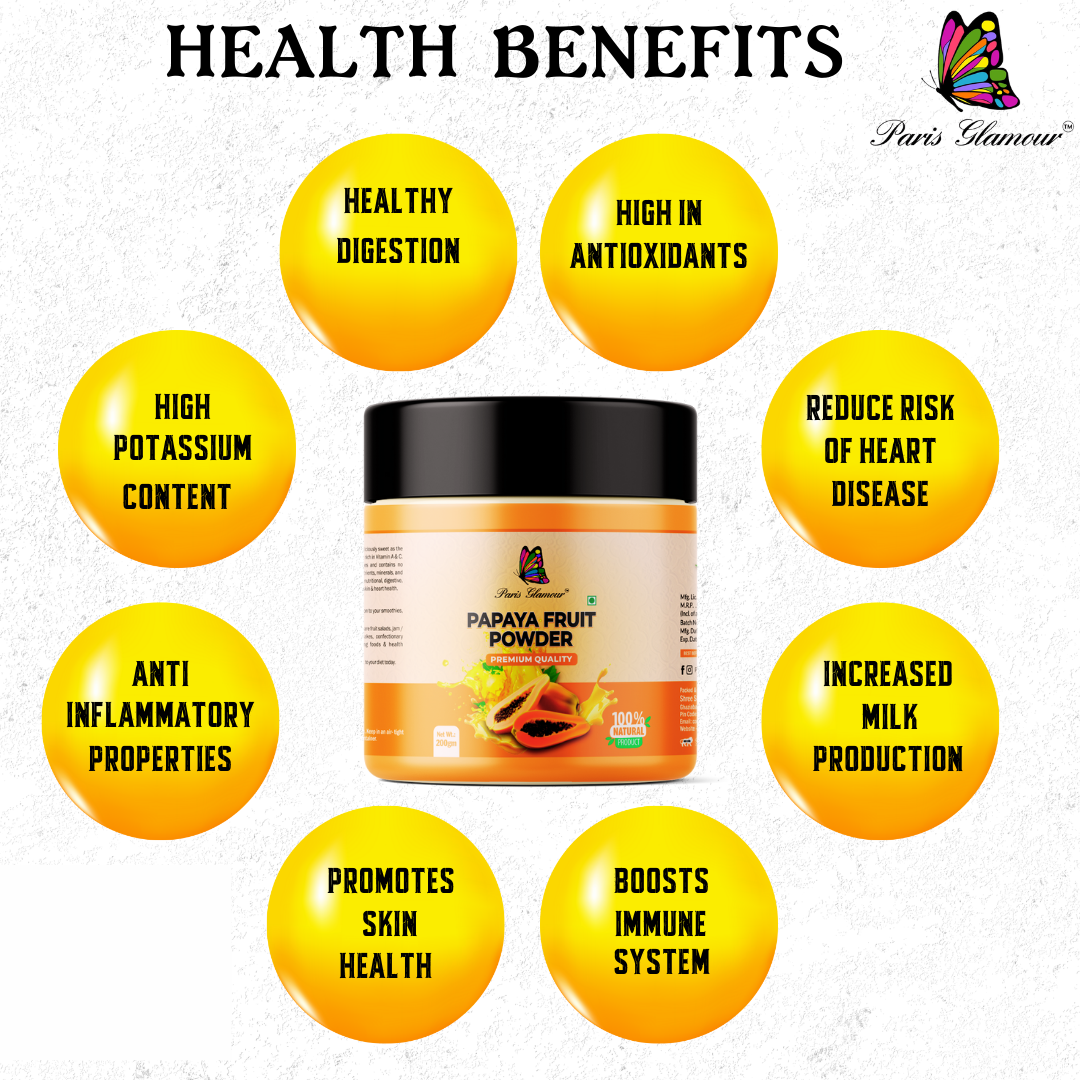 Papaya Fruit Powder for Skin, Hair & Health(200gm) - Image 3