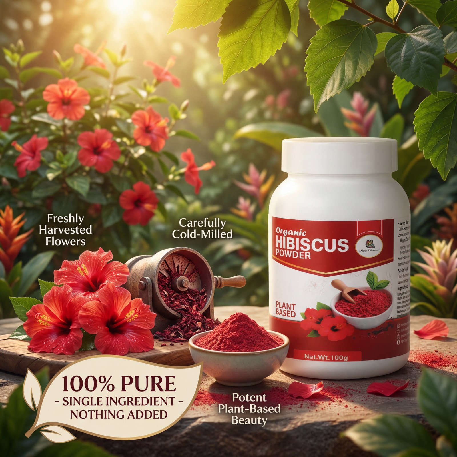 Hibiscus Powder 100gm |Herbal Hair Care Powder for Strong Shiny Hair - Image 3