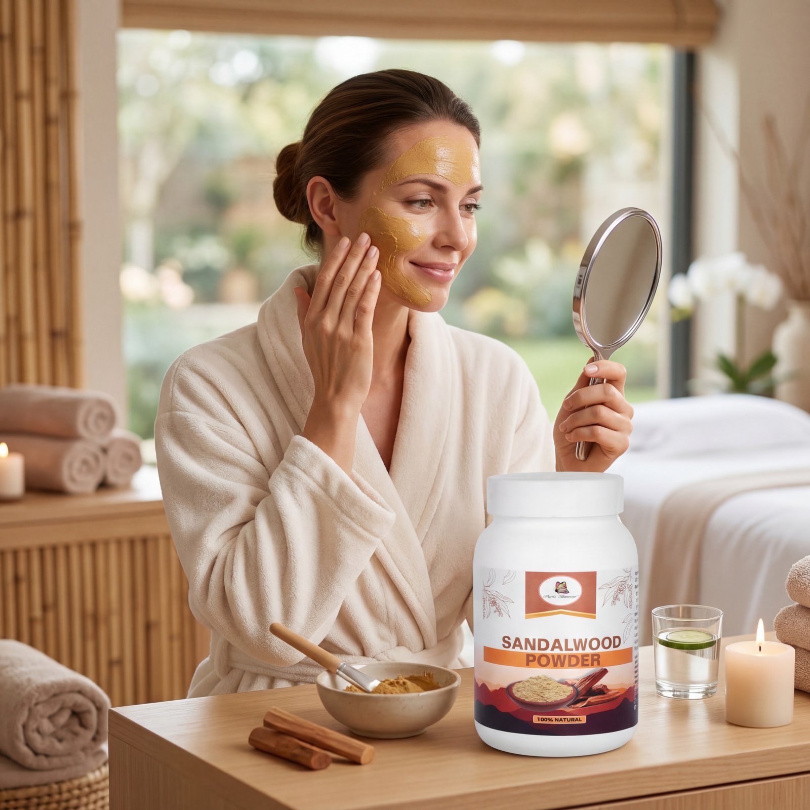 Sandalwood Powder 100gm |Herbal Skin Care Powder for Glowing, Smooth & Clear Skin - Image 2