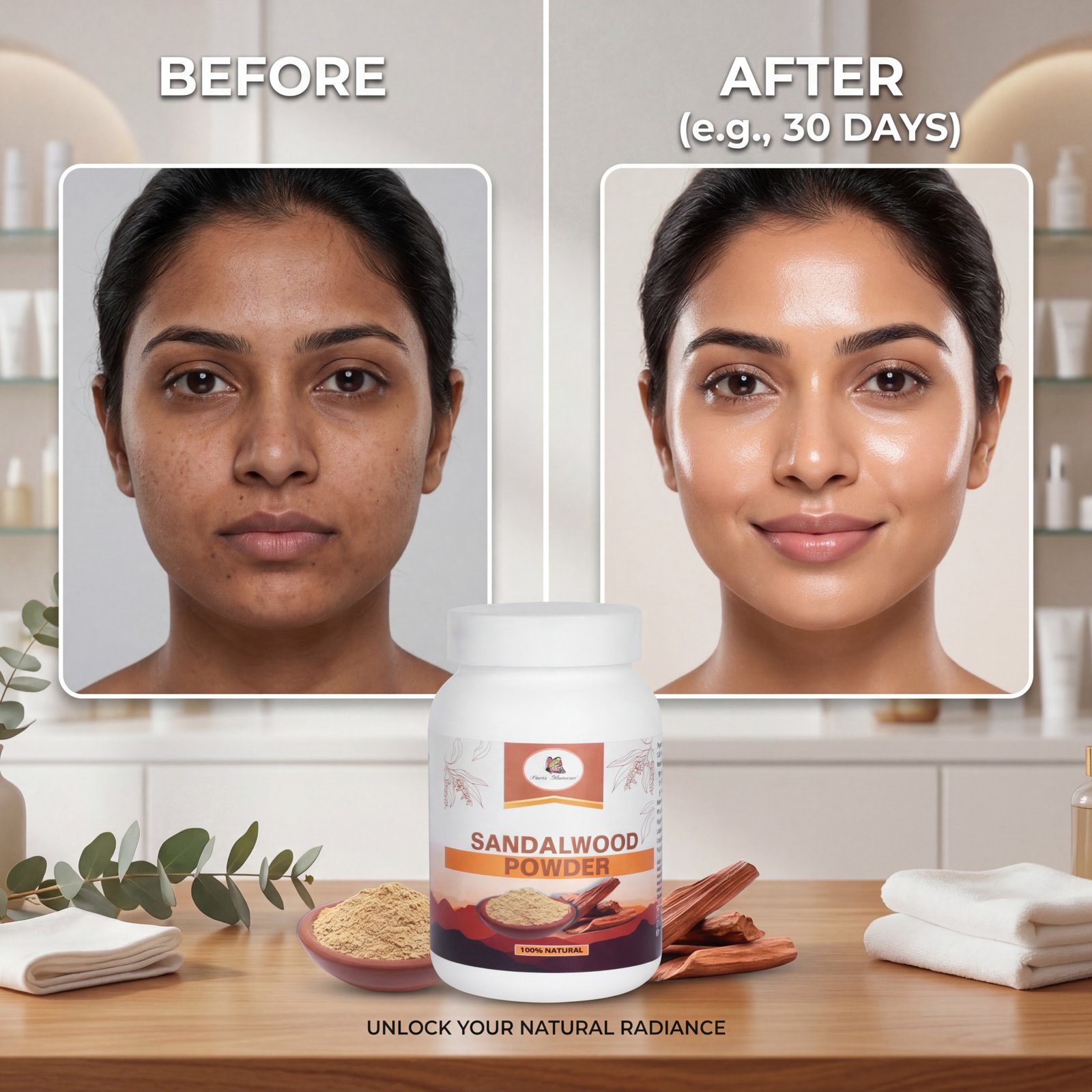 Sandalwood Powder 100gm |Herbal Skin Care Powder for Glowing, Smooth & Clear Skin - Image 6