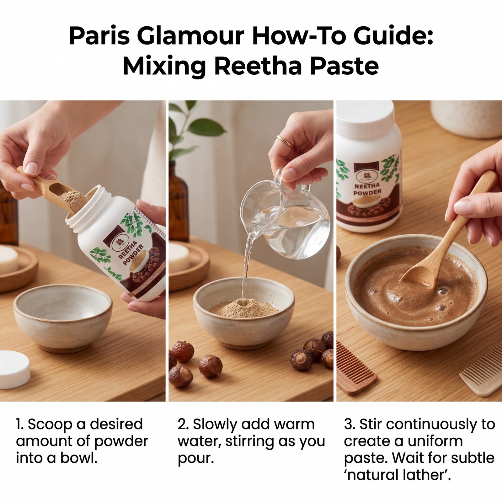 Reetha Powder 100gm | Herbal Hair Cleanser for Strong, Soft & Shiny Hair - Image 2