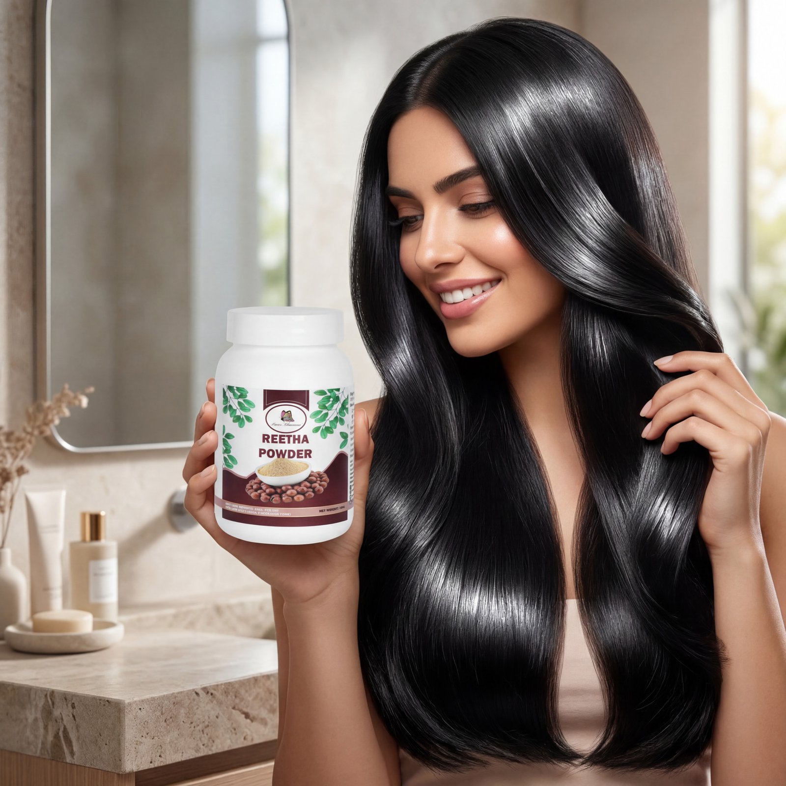 Reetha Powder 100gm | Herbal Hair Cleanser for Strong, Soft & Shiny Hair - Image 5