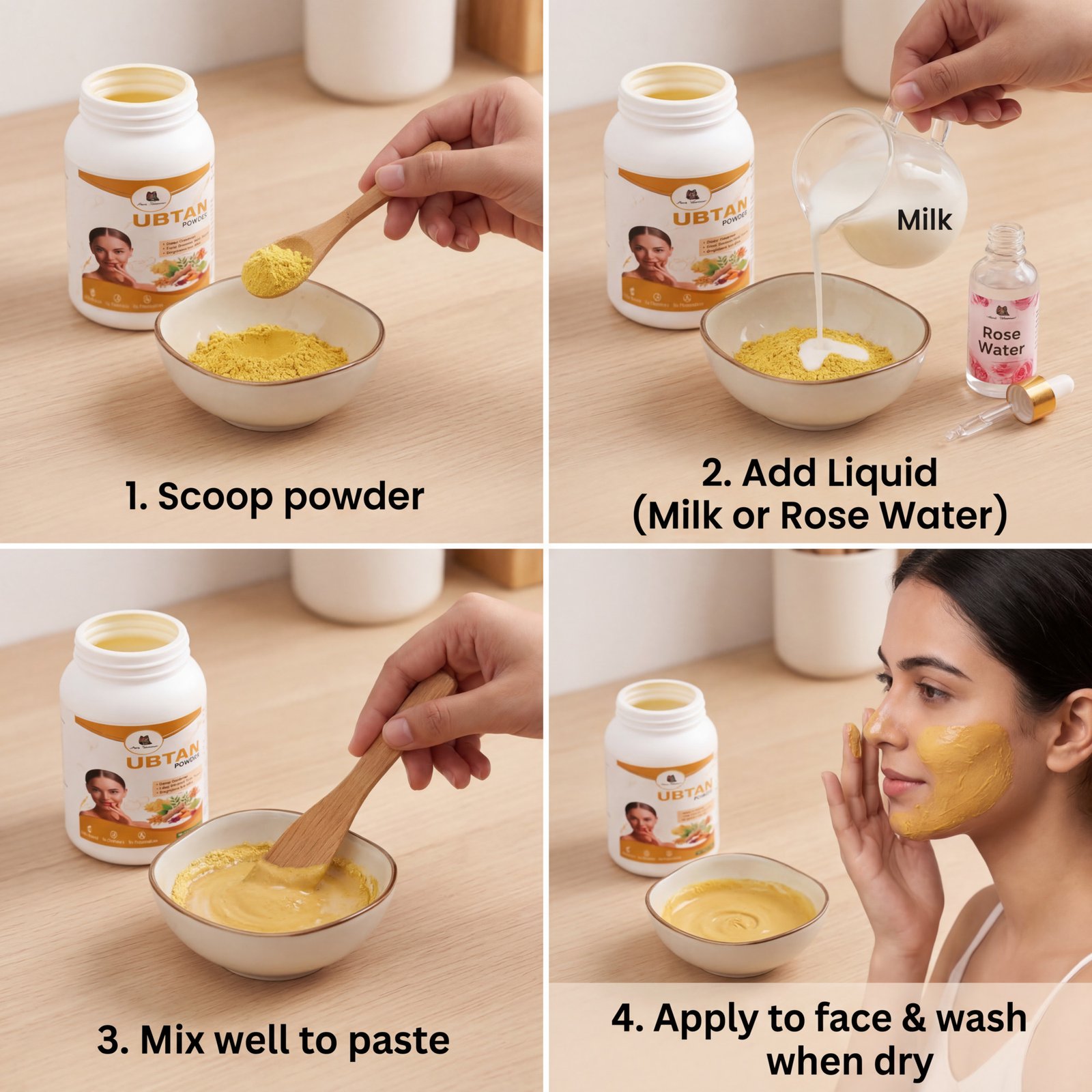 Ubtan Powder 100gm | Traditional Skin Brightening Face Pack Powder - Image 4