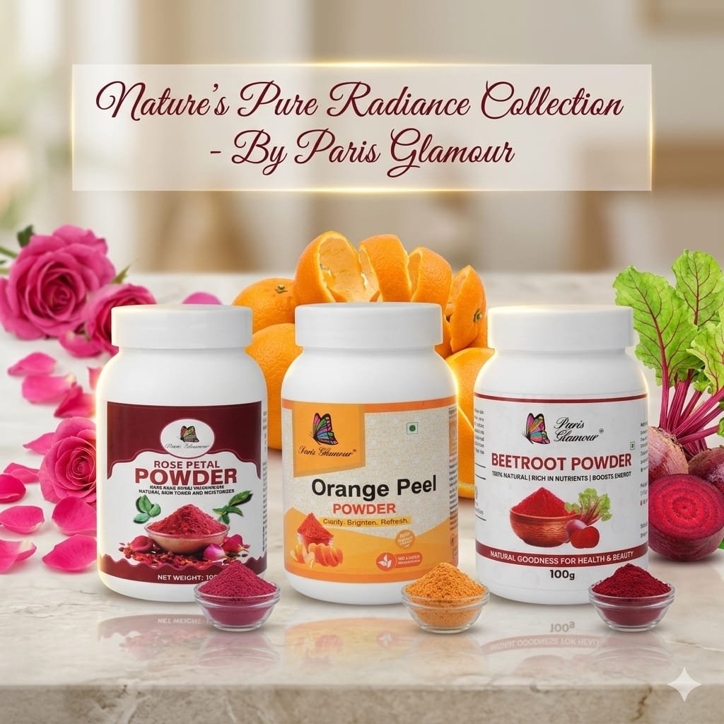 Bridal Glow Kit – Rose Petal + Beetroot + Orange Peel | 100% Natural & Organic