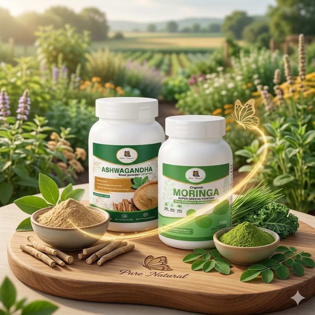 Paris Glamour Boost Immunity Kit – Moringa + Ashwagandha | 100% Natural & Organic