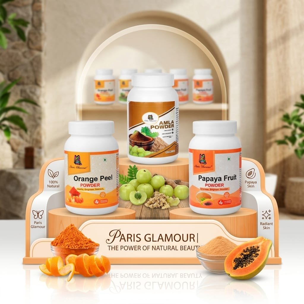 Paris Glamour Tan Remover Kit – Orange Peel + Papaya Fruit + Amla | 100% Natural & Organic